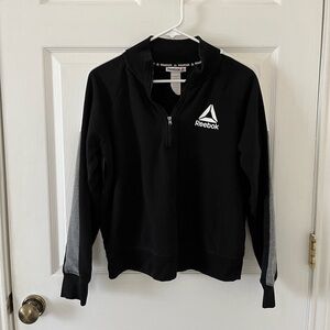 Reebok Black and Gray Quarter Zip